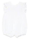 Il Gufo floral-embroidered shorties - White