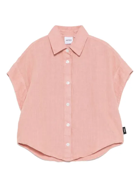 Aspesi Kids Camisa mangas longas de linho