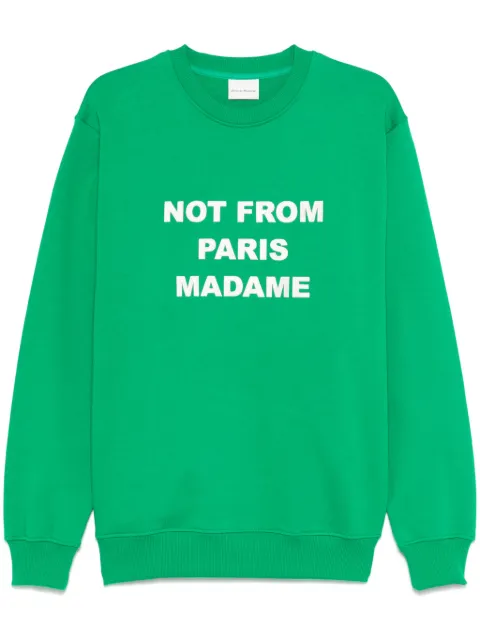 Drôle De Monsieur sweatshirt med broderad slogan
