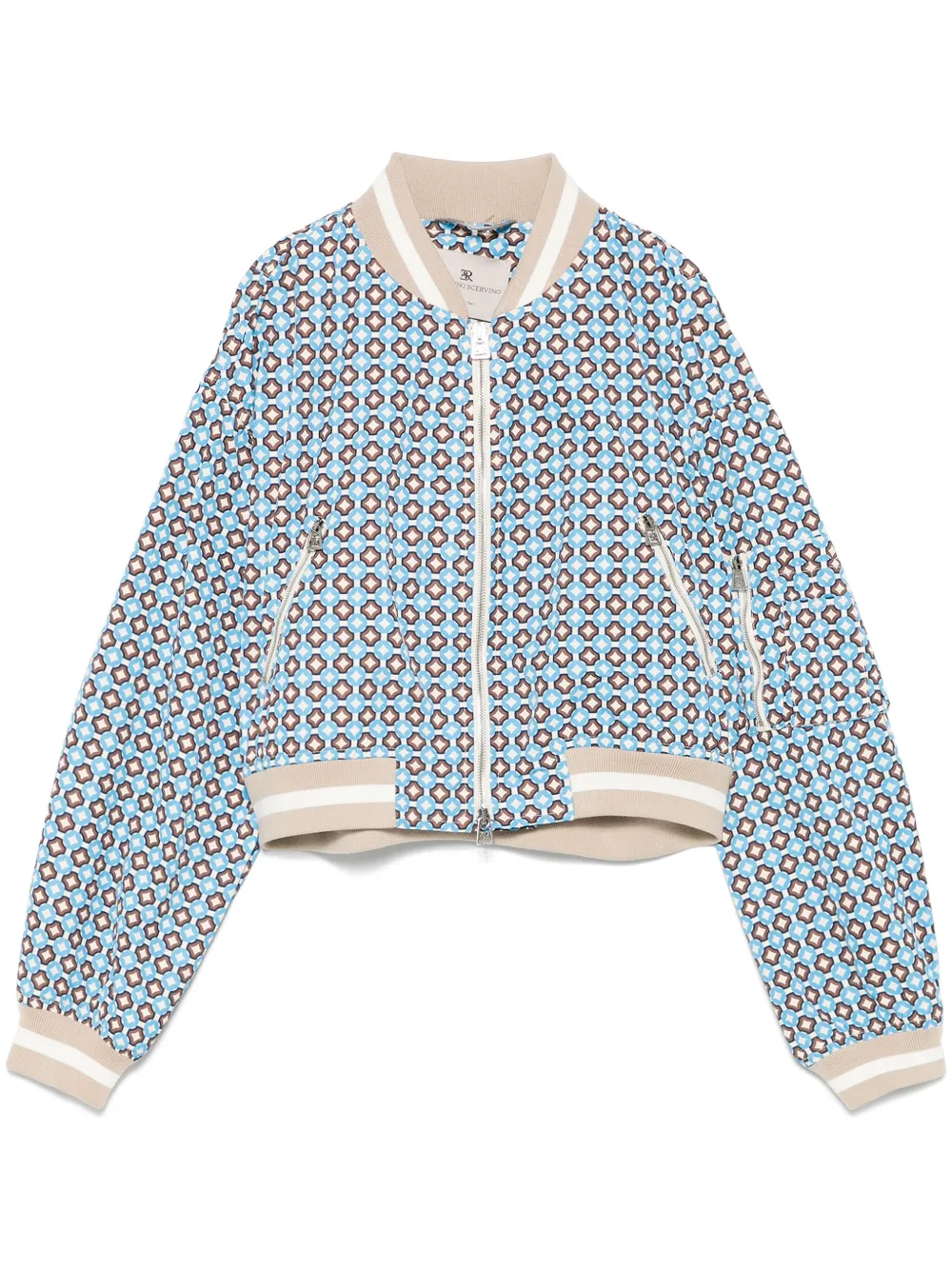 Ermanno Scervino geometric-pattern jacket | Blue | Image 1