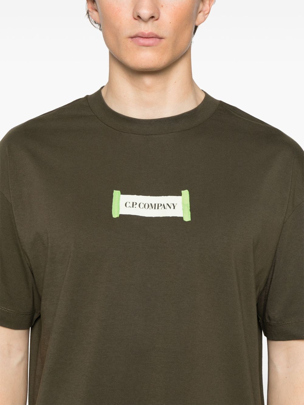 C.P. COMPANY LOGO-PRINT T-SHIRT