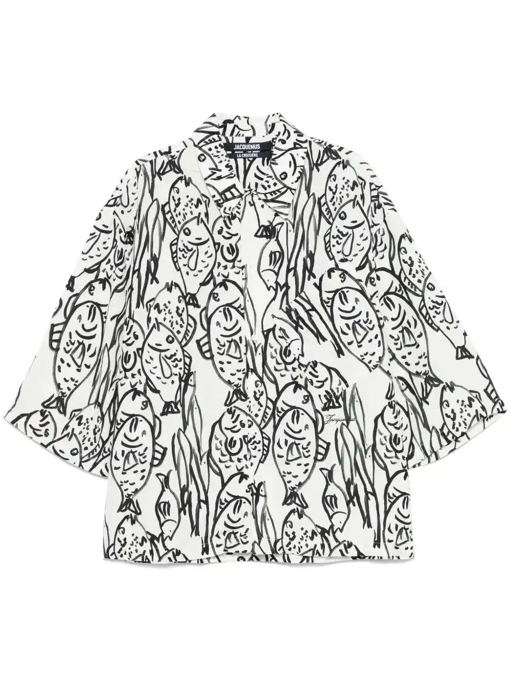 Shop Jacquemus Le Chemise Aloe Shirt In White