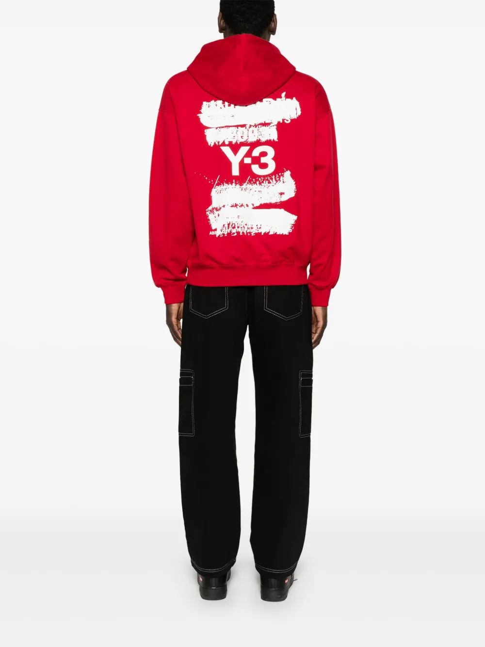 Y-3 Hoodie met grafische print - Rood