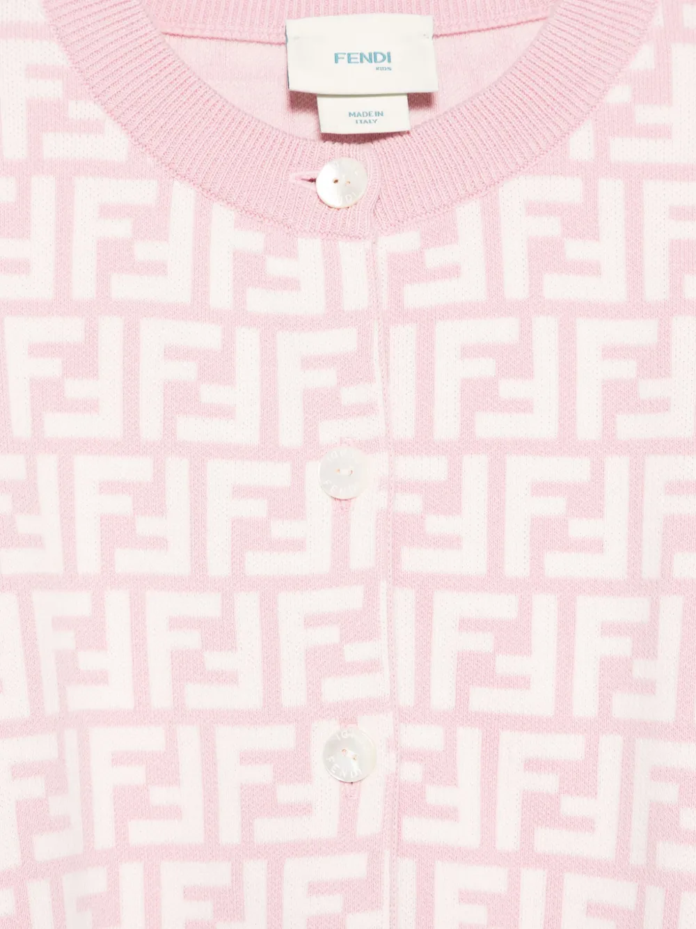 Fendi Kids Vest met FF-jacquard Roze