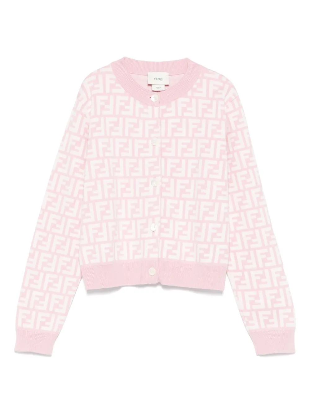 Fendi Kids Vest met FF-jacquard Roze
