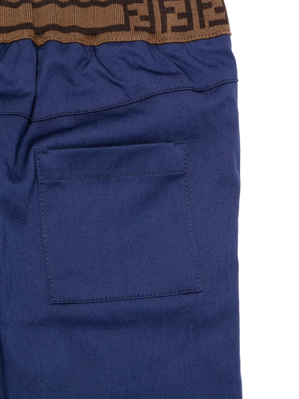 Fendi Kids Twill chino Blauw