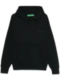 Garment workshop logo-embroidered hoodie - Black