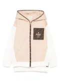 Fendi Kids patch-pocket hooded jacket - Neutrals
