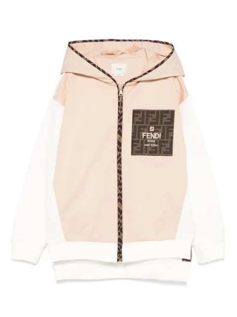 Fendi Kids patch-pocket hooded jacket