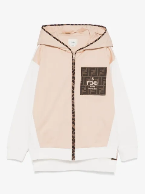 Fendi Kids patch-pocket hooded jacket