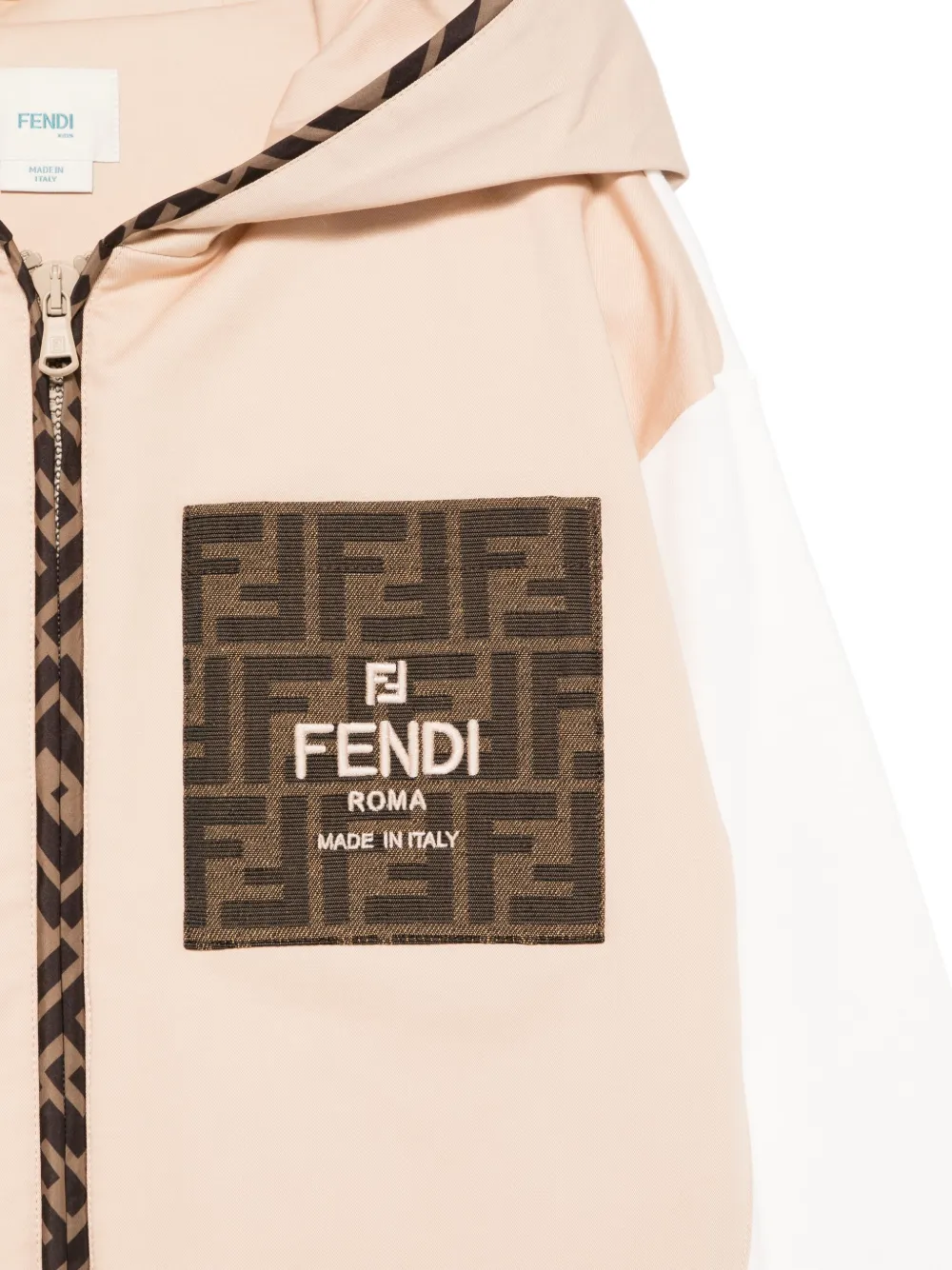 Fendi Kids Jack met capuchon Beige