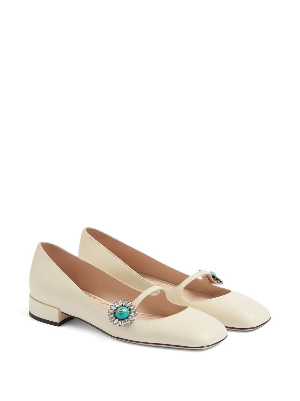 Valentino Garavani 20 mm Preshoes Mary-Jane ballerina's Beige