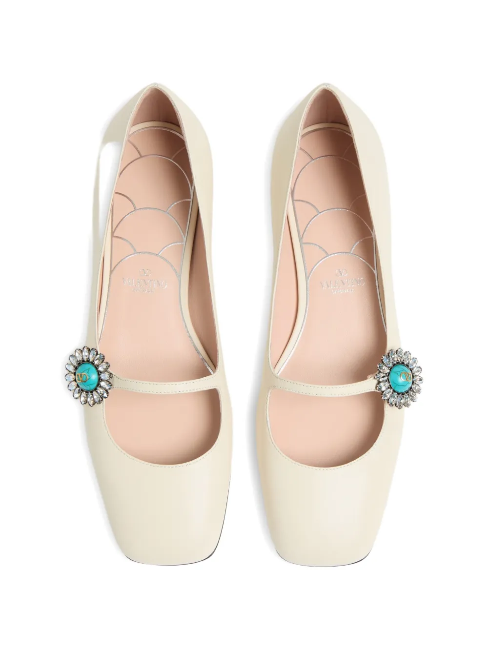 Valentino Garavani 20 mm Preshoes Mary-Jane ballerina's Beige