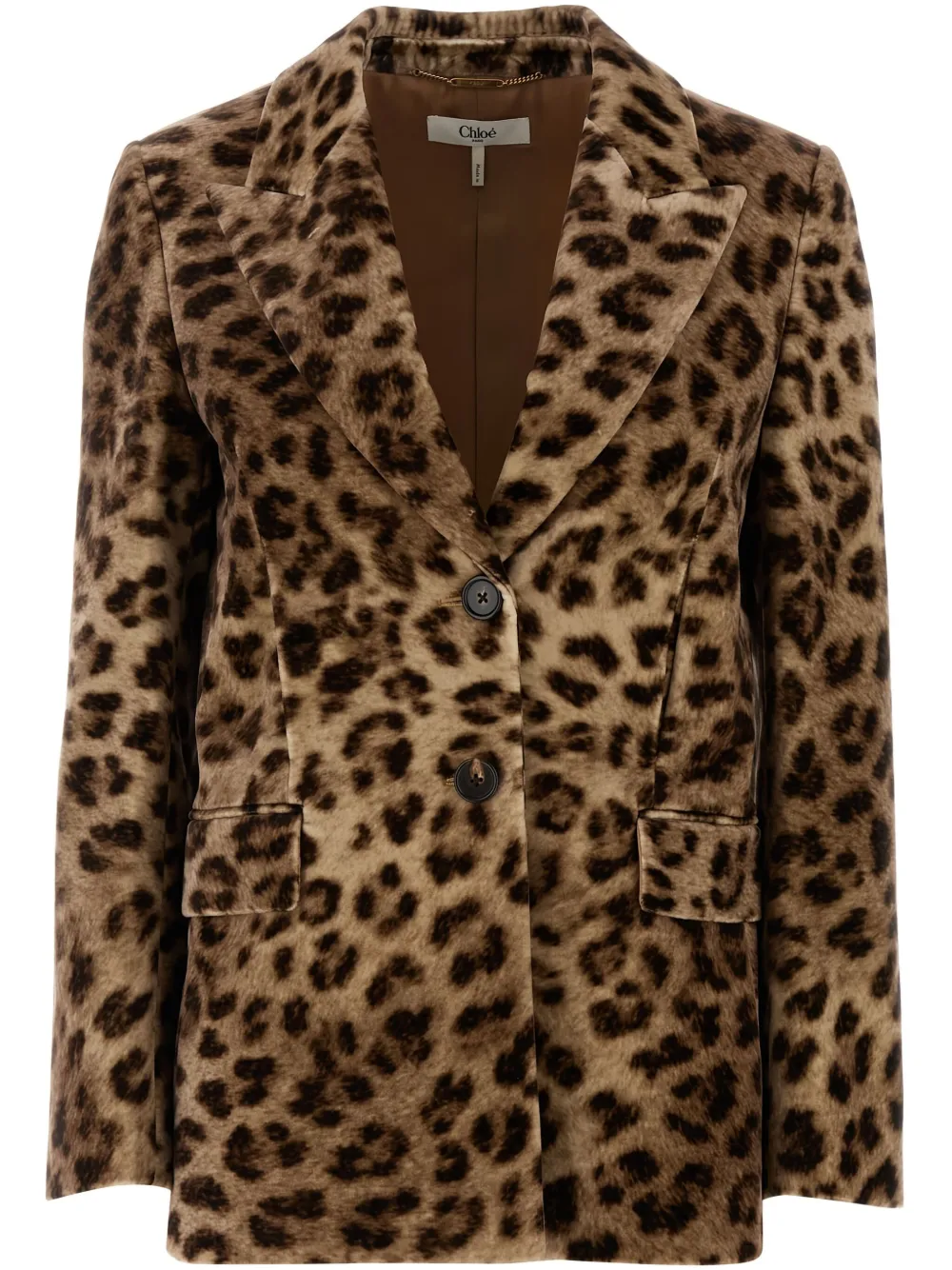 Chloé Blazer met dierenprint Bruin