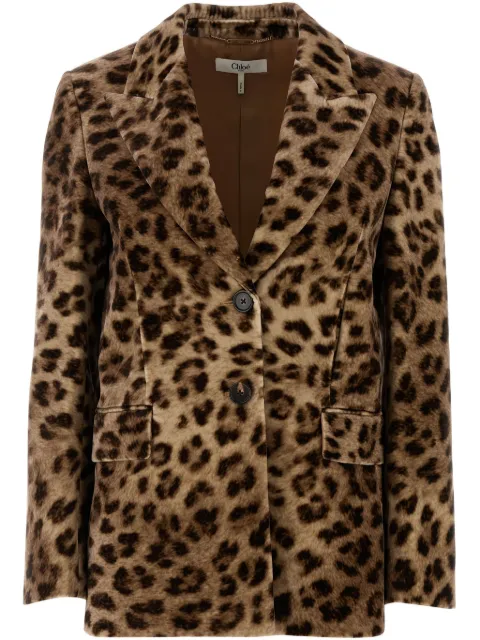 Chloé animal-print blazer 