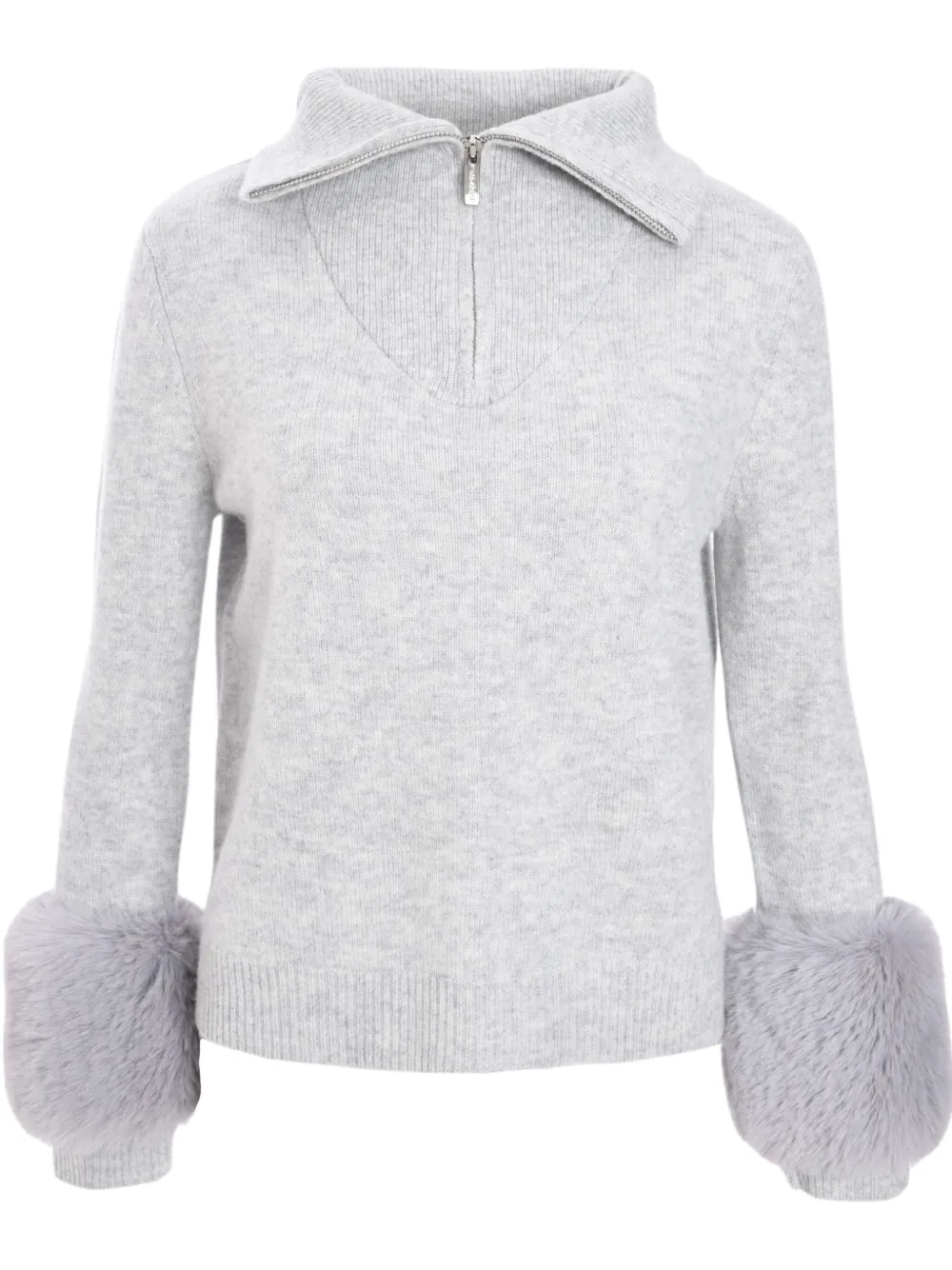 Zip Up Faux Cuff jumper