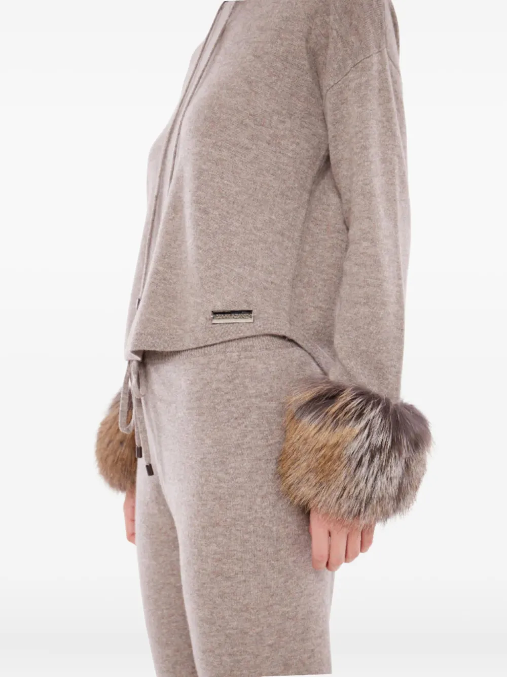 Izaak Azanei Merino Wool Blend Sweater In Brown