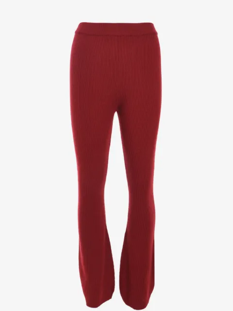 Izaak Azanei ribbed flared trousers