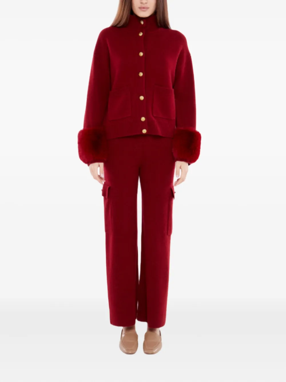 Izaak Azanei knitted cargo trousers | Straight-Leg Pants | Image 2