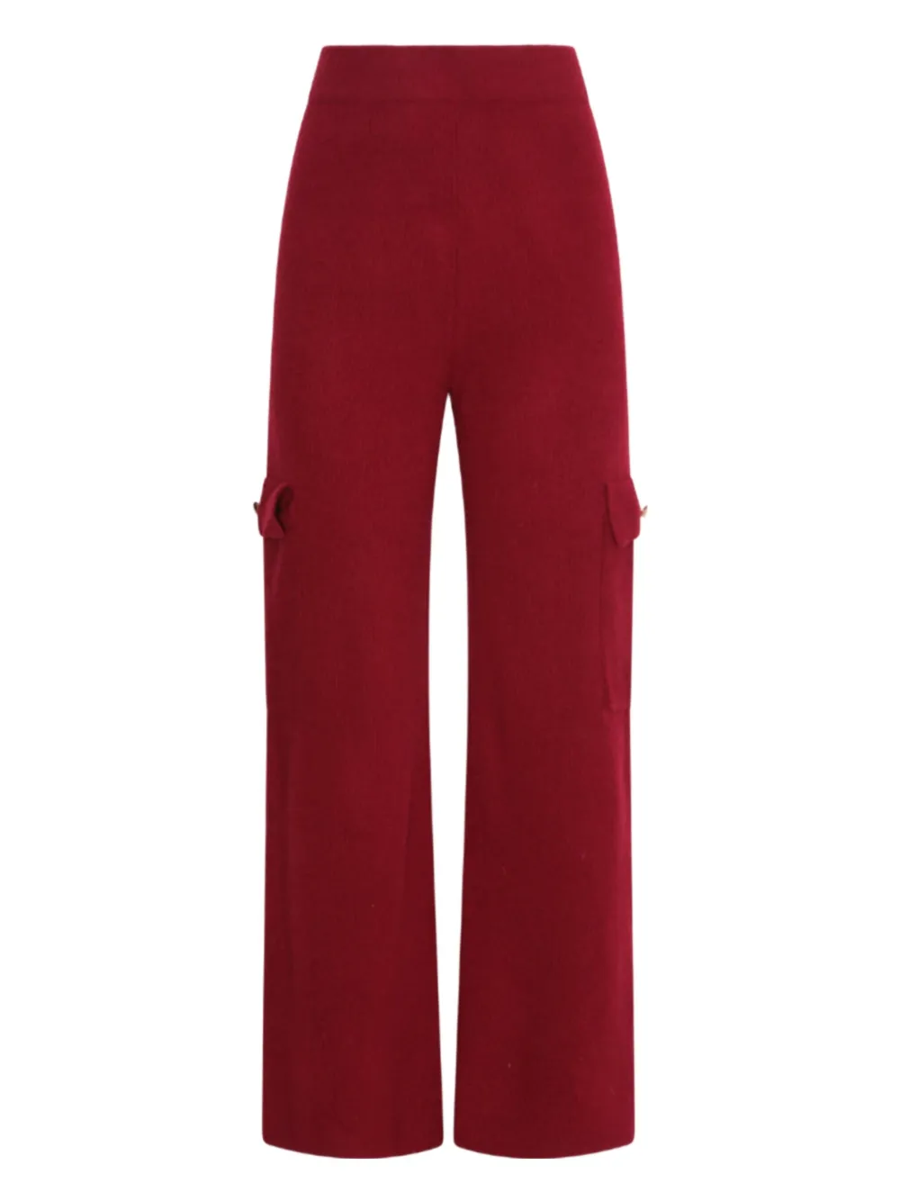 Izaak Azanei knitted cargo trousers | Red | Image 1