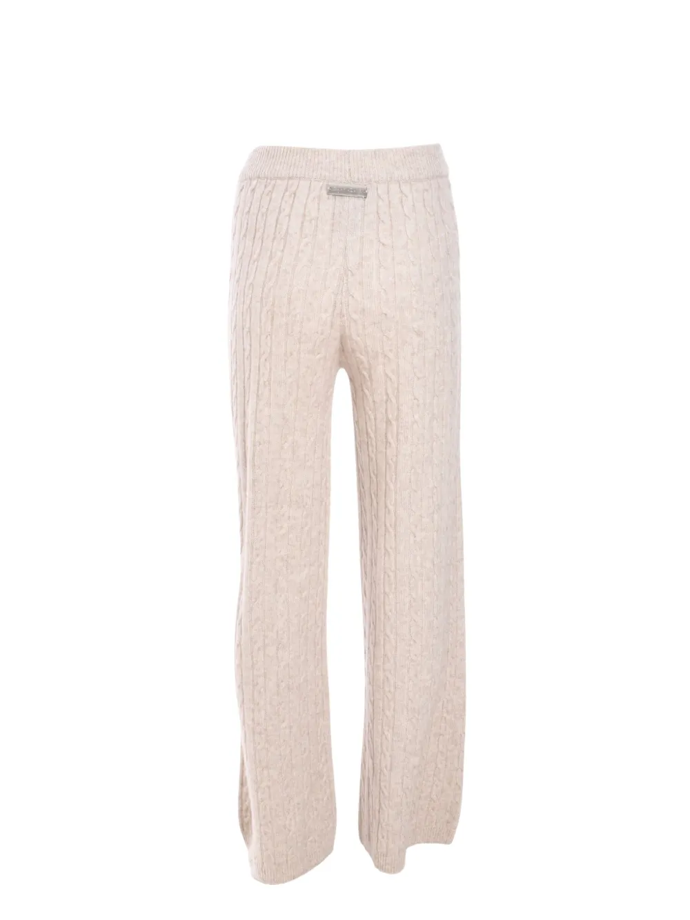 Izaak Azanei cable-knit trousers - Beige