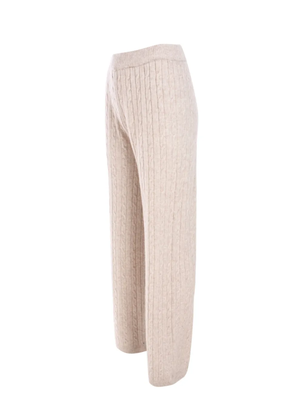 Izaak Azanei Cable-knit Trousers In Nude