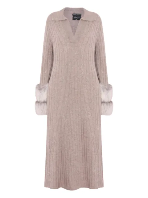Izaak Azanei cable knit midi dress
