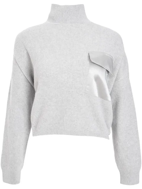 Izaak Azanei satin-pocket sweater 