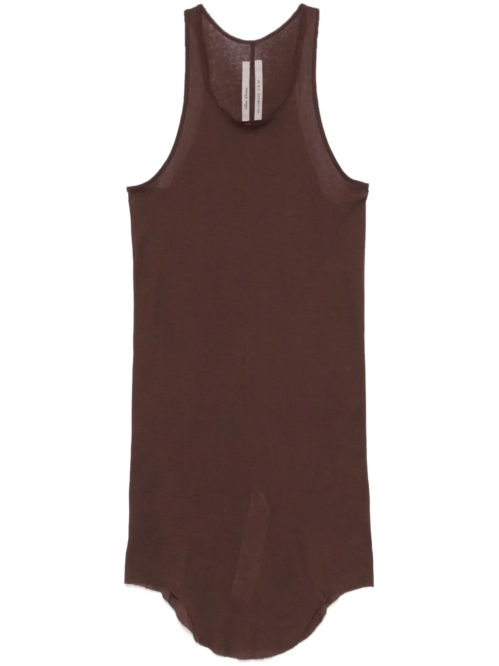 Rick Owens Basic geribbelde tanktop Bruin