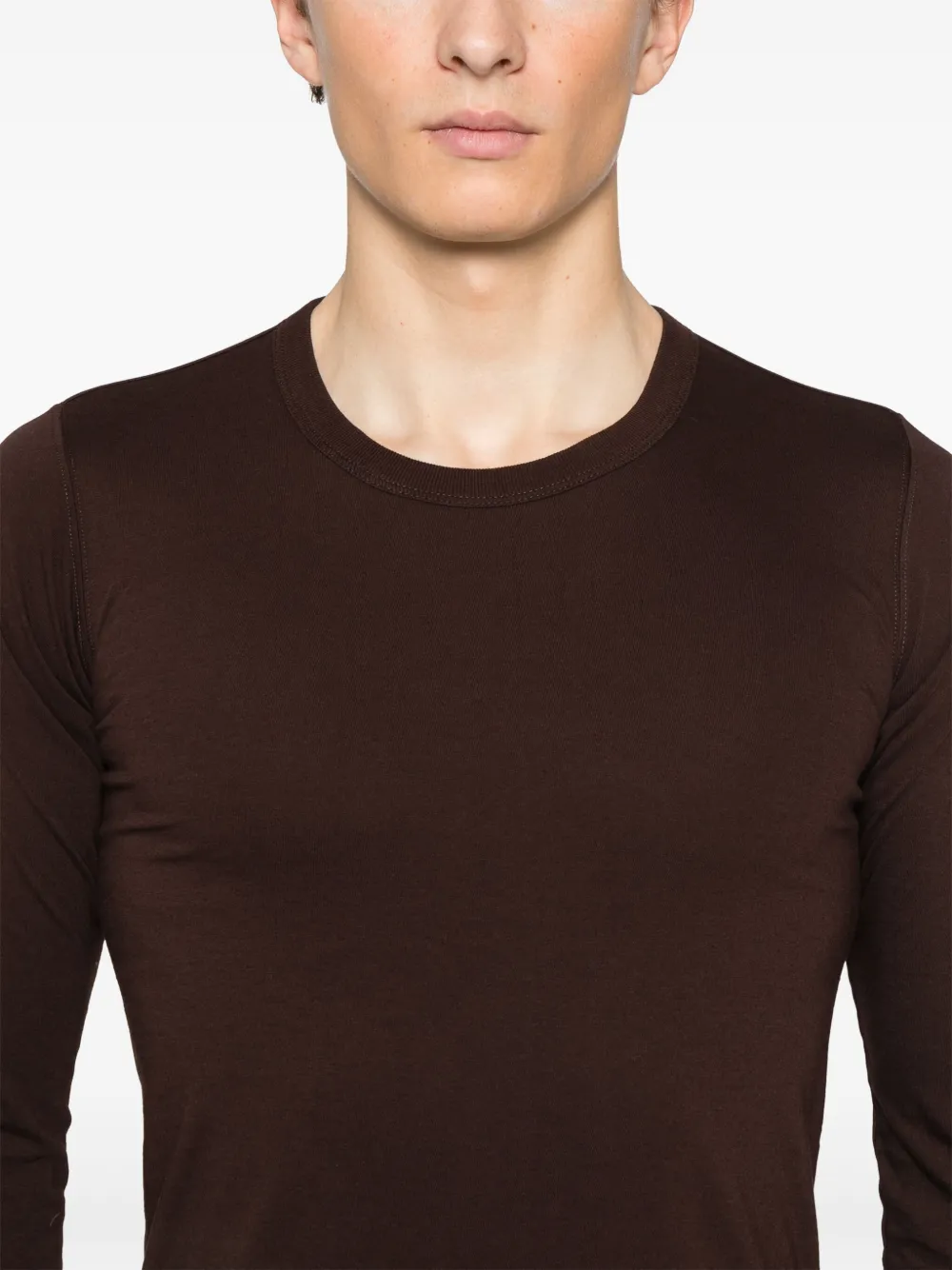 Rick Owens T-shirt met lange mouwen Bruin