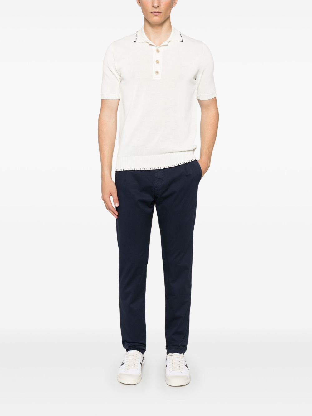 Eleventy Wollen poloshirt - Wit