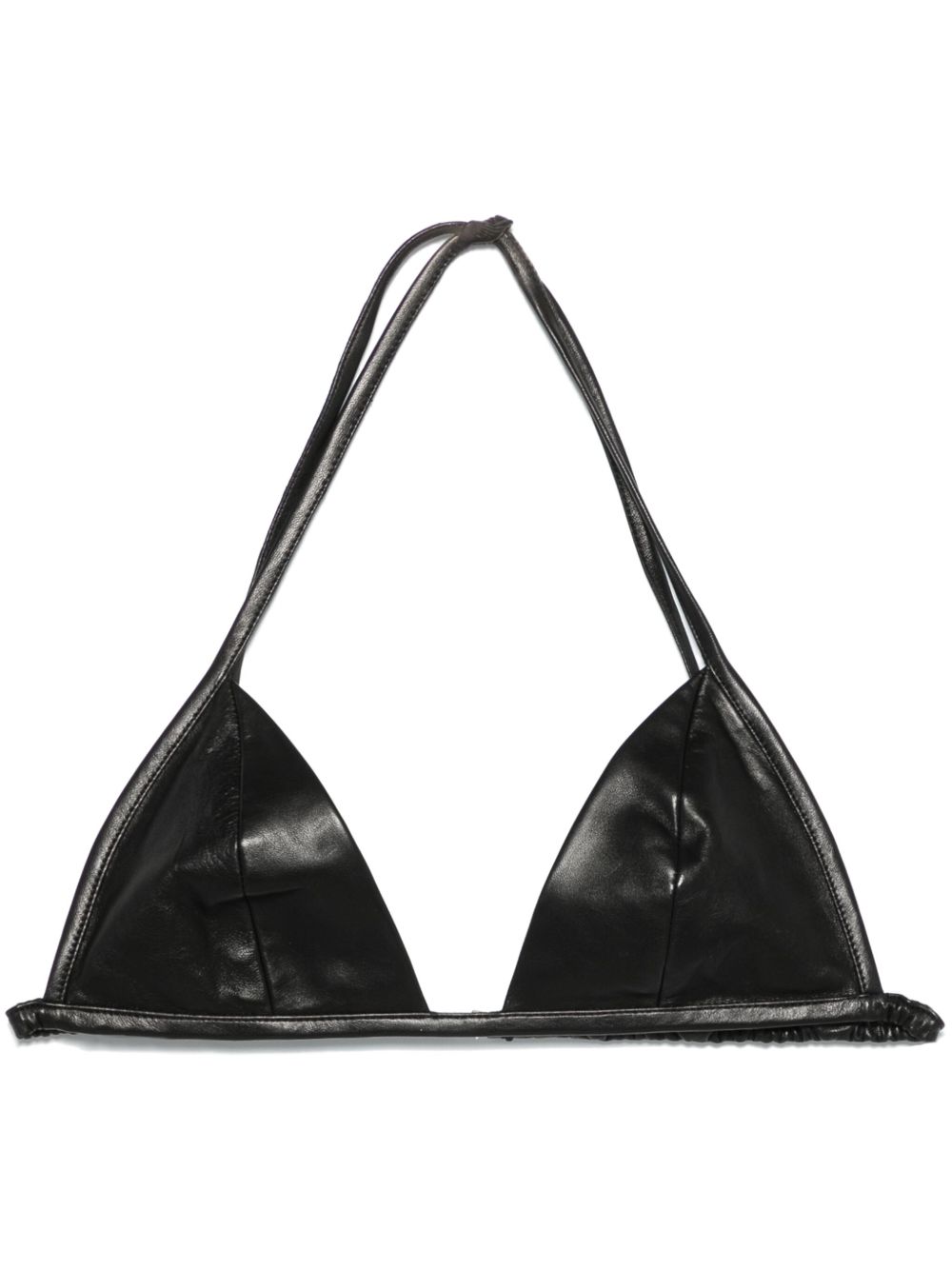 Rick Owens leather crop top - Black