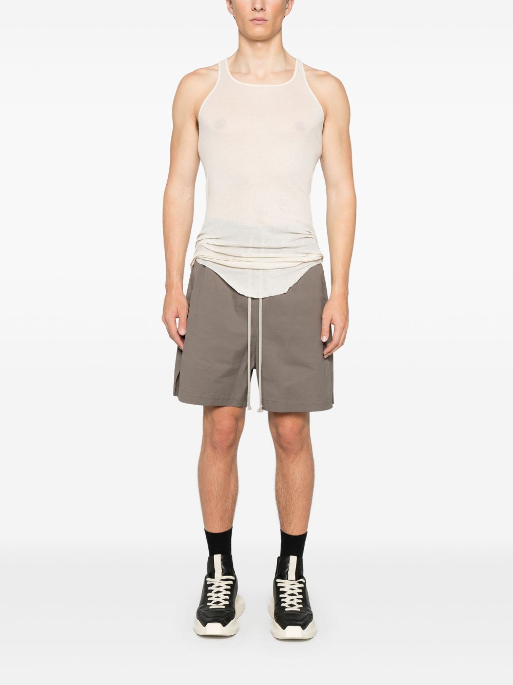 Rick Owens Basic geribbelde tanktop - Beige