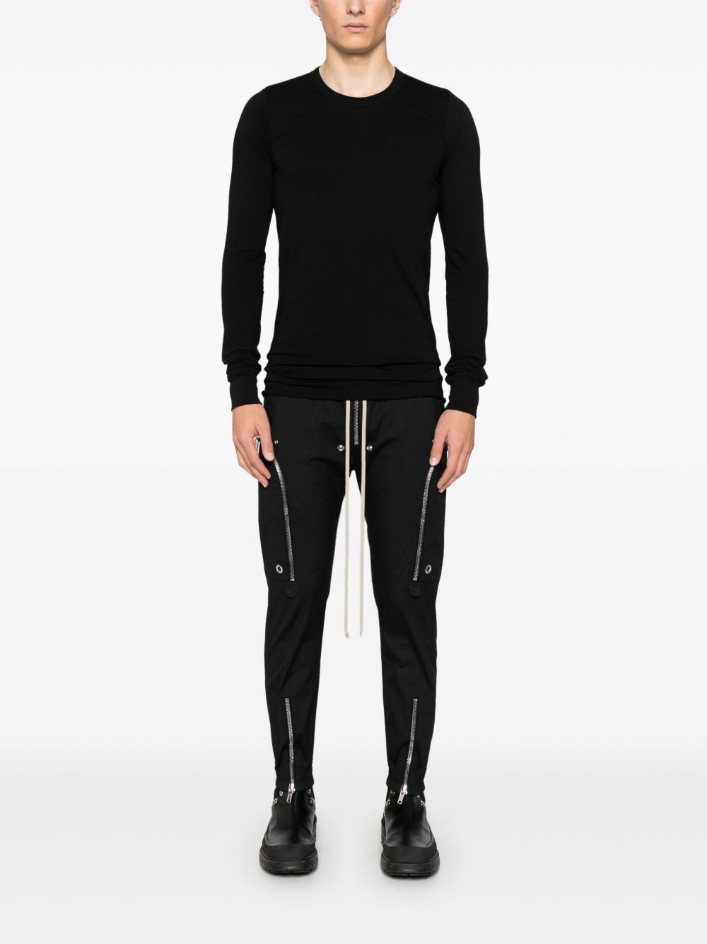 Rick Owens T-shirt met lange mouwen - Zwart