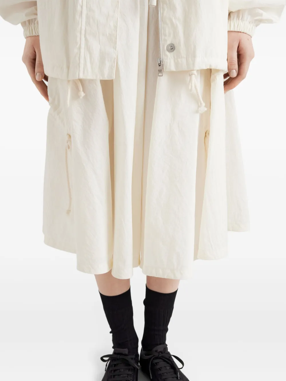 Prada Pongee rok Beige