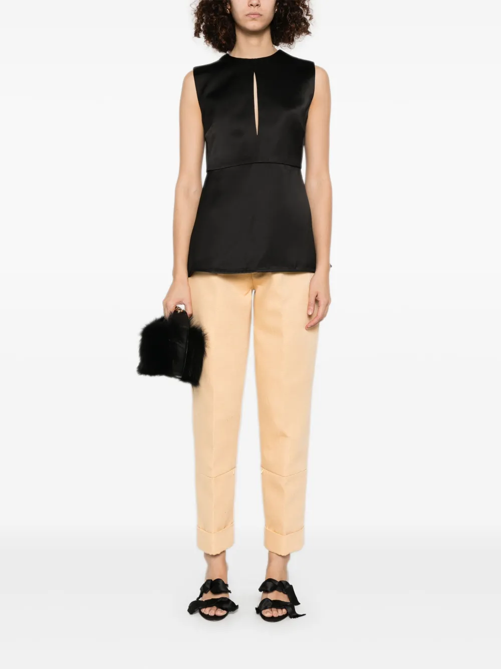 Jil Sander satin vest - Zwart