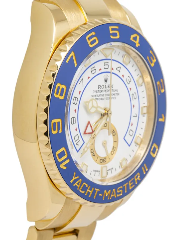 Rolex プレオウンド ヨットマスター II 44mm | ホワイト | FARFETCH JP