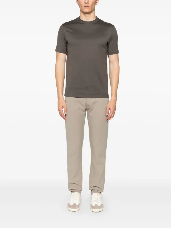 Tシャツ・カットソー EMPORIO ARMANI Men T-shirt Brown EM000983AF13669 U6200 Emporio Armani Men's T-Shirts And Polos Brown