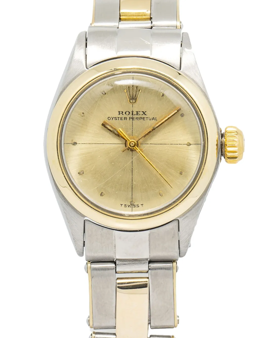 Pre-owned Rolex Oyster Perpetual 25mm In 金色