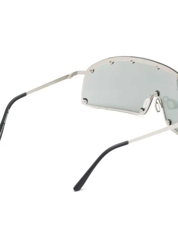 Rick Owens Shielding スタッズ サングラス | シルバートーン