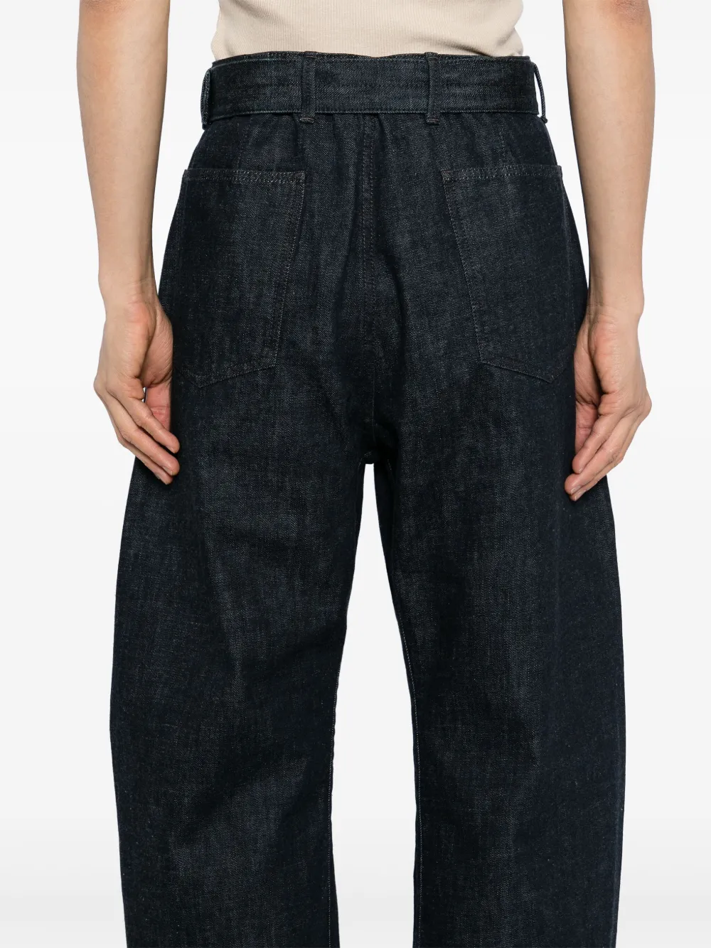LEMAIRE Broek met ceintuur Blauw