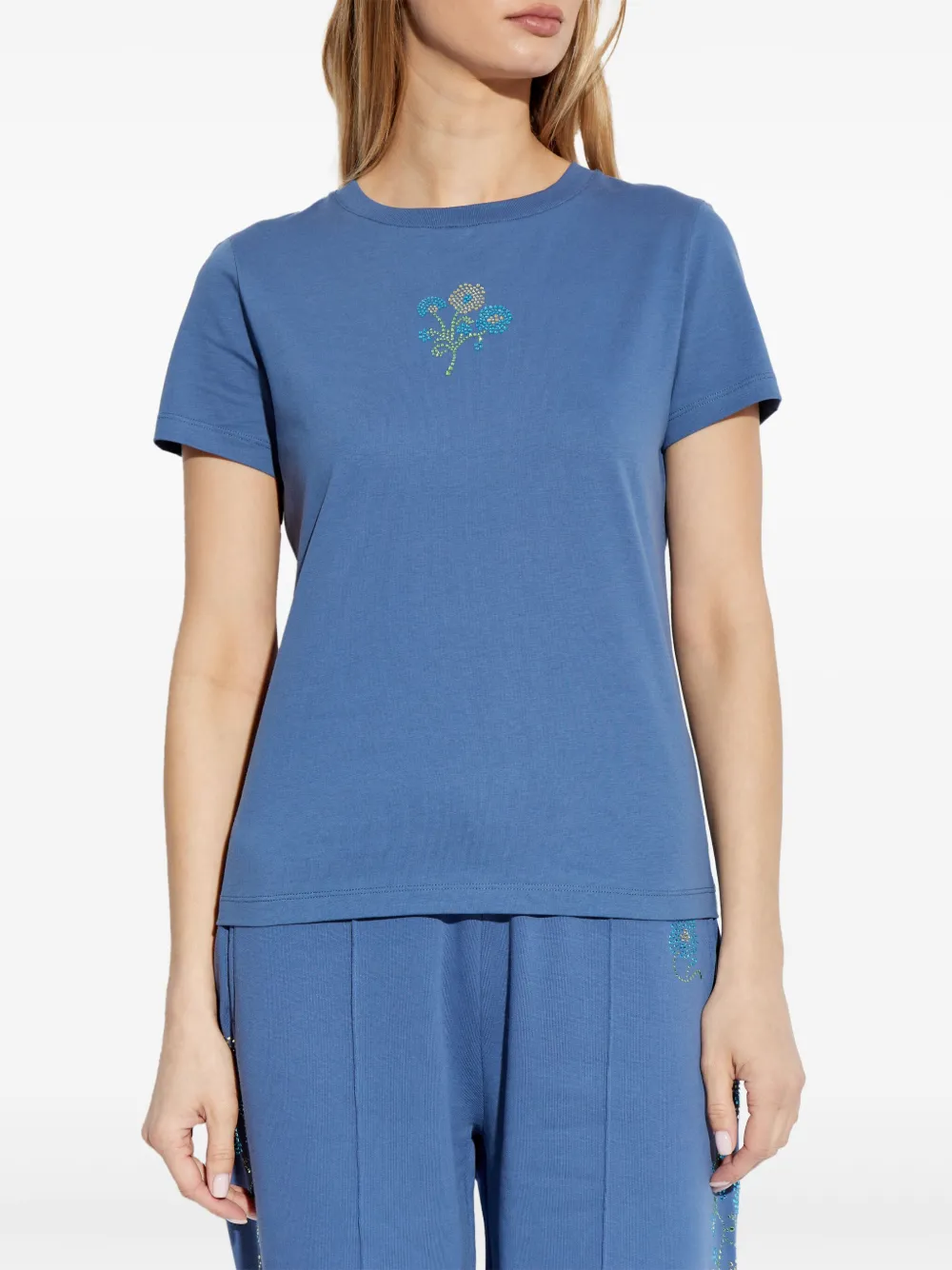 Kenzo T-shirt met geborduurd logo Blauw