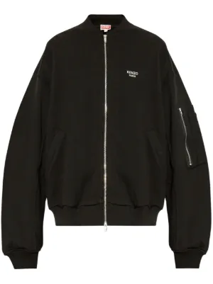 ブルゾン Kenzo Black Stretch Cotton Bomber Jacket Kenzo Stretch Cotton Bomber Jacket - Black | Garmentory