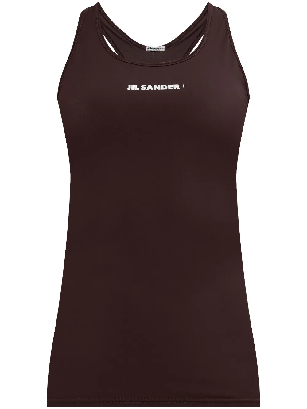 Jil Sander Tanktop met geborduurd logo Bruin