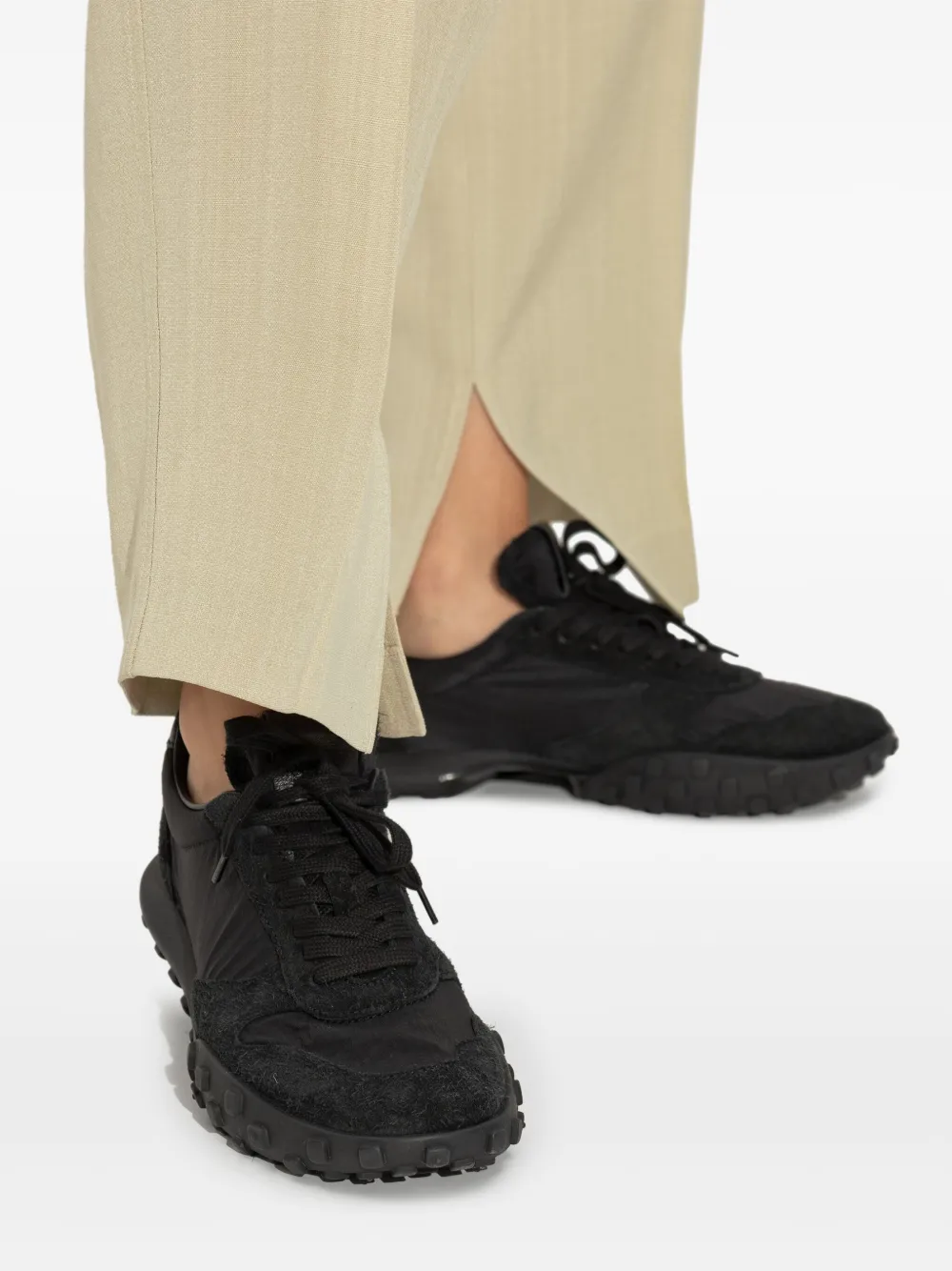 Shop Jil Sander Suede Sneakers In Schwarz
