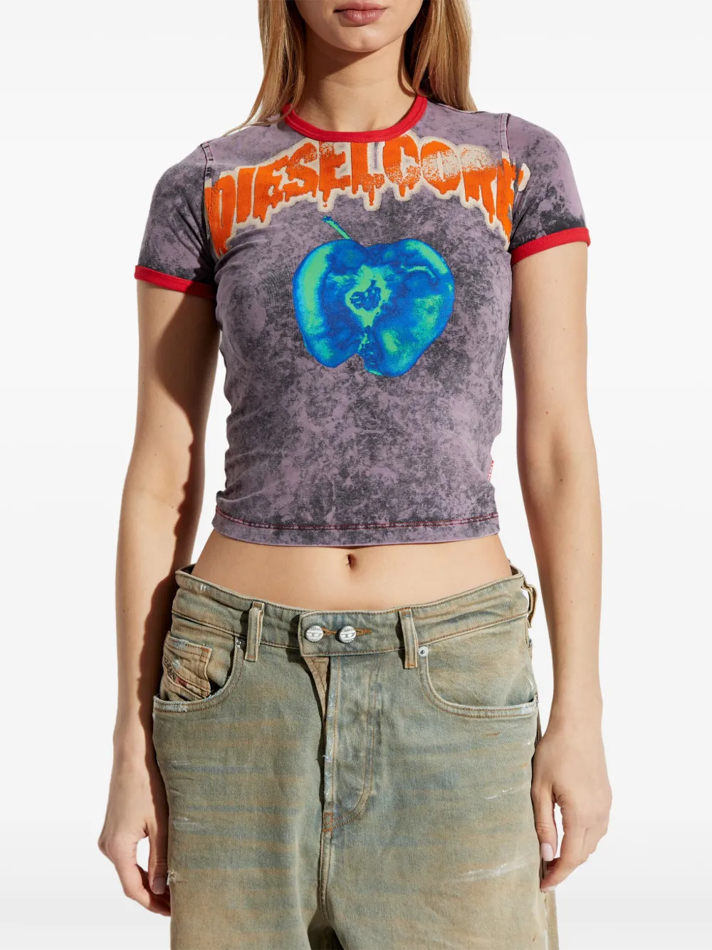 Diesel T-Uncuties T-shirt Roze