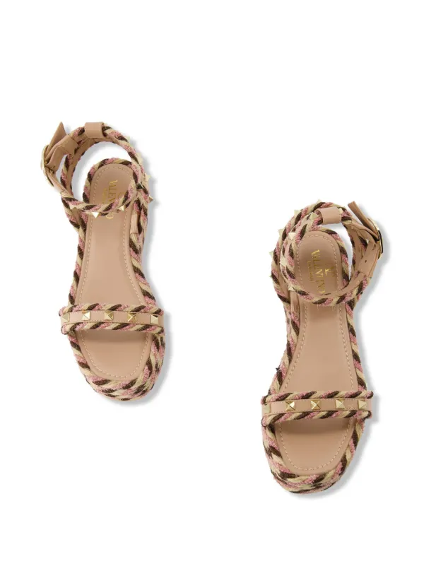 VALENTINO>>ロックスタッズ オープントゥ エスパドリーユ Valentino Garavani ロックスタッズ エスパドリーユ