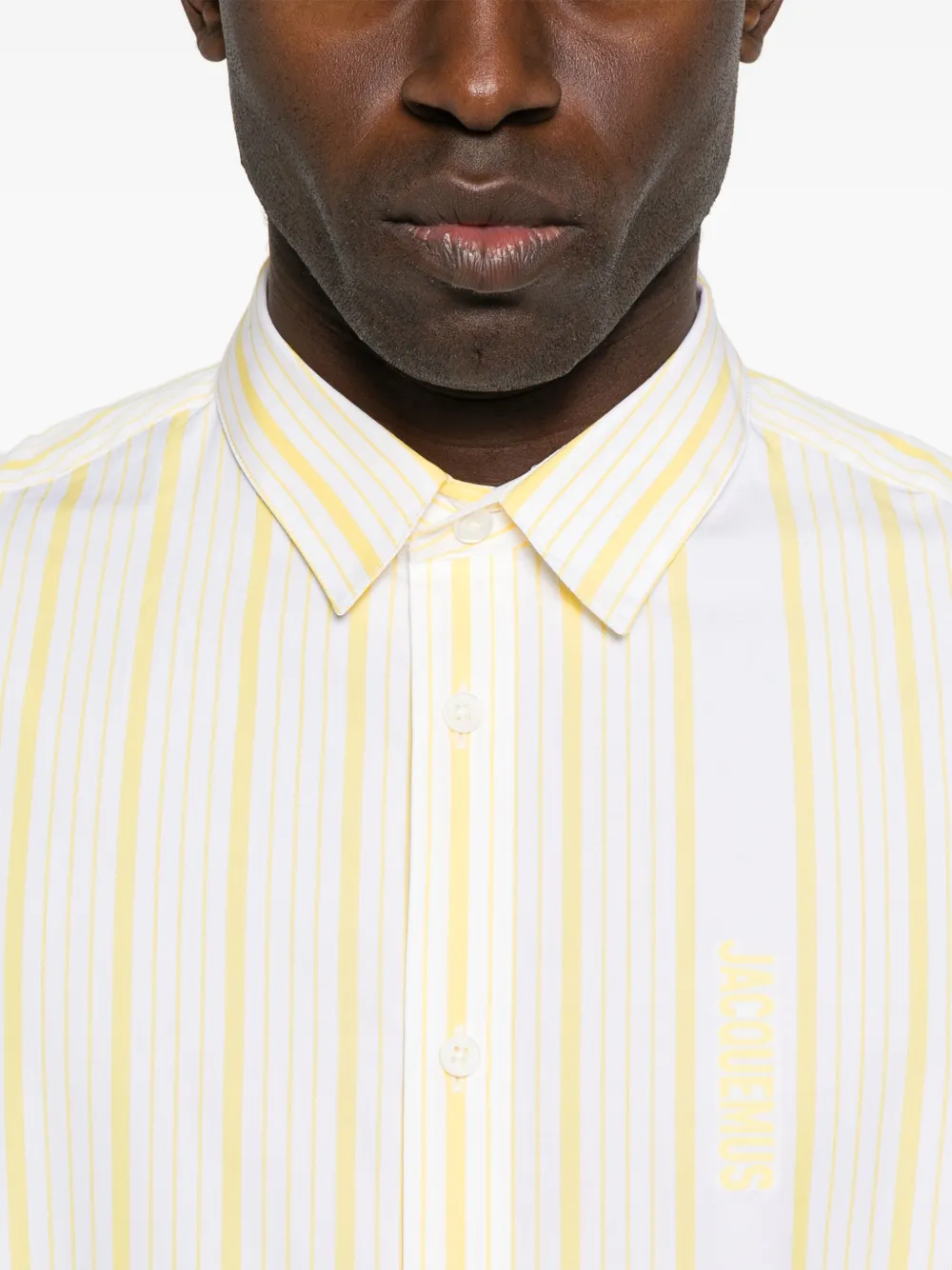 Shop Jacquemus La Chemise Simon Shirt In Yellow