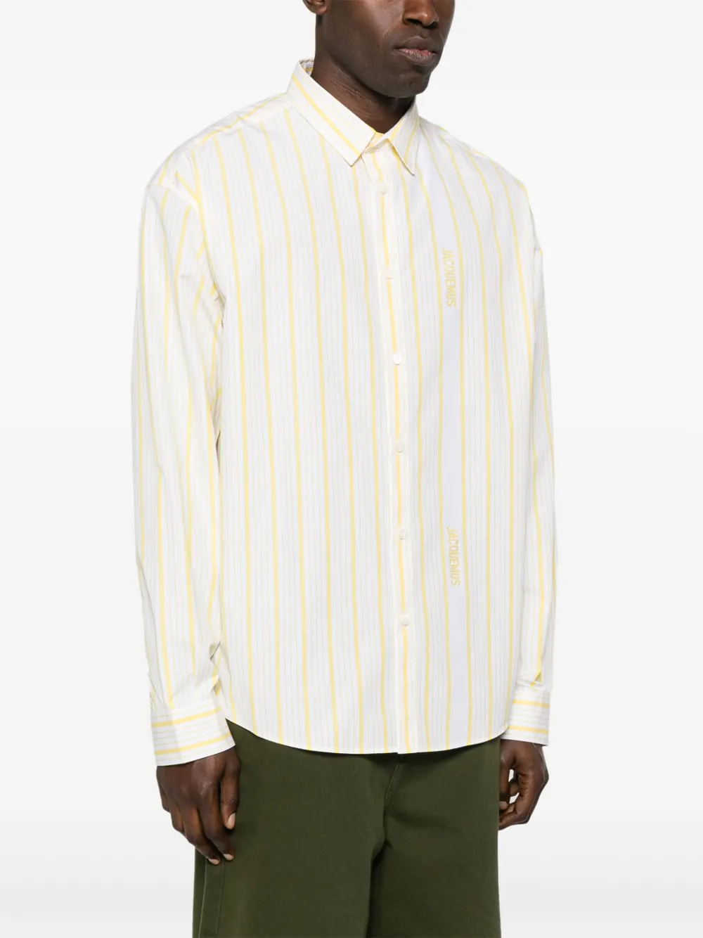 Shop Jacquemus La Chemise Simon Shirt In Yellow