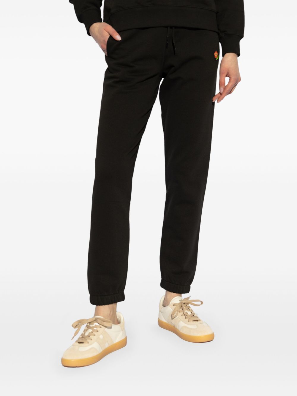 Kenzo logo cotton track pants - Black